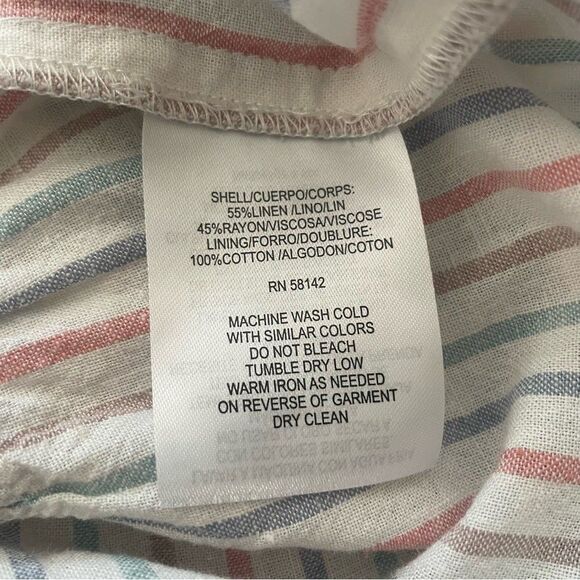 Gal Meets Glam Collection Bow Shoulder Stripe Dress Size 6 - Picture 7 of 8